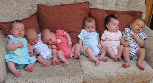 six babies